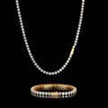 4mm Spring Clasp Stainless Steel Tennis Chain Hip Hop Zircon Men's Bracelet
